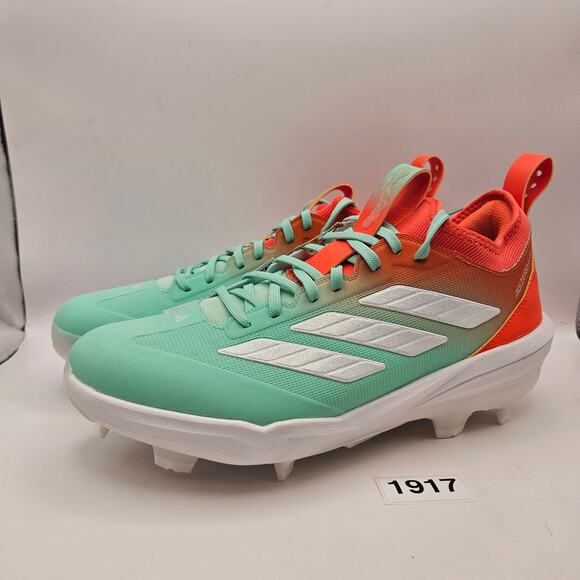 ADIDAS MEN\'S 9 ADIZERO TPU CANDY BASEBALL SNEAKER IMPACT ORANGE WHITE NWOB main image 6